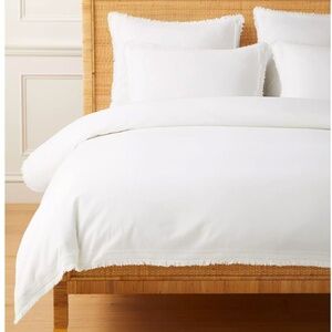 NEW Serena & Lily White Solana Percale Top of Bed/Duvet - King/California King